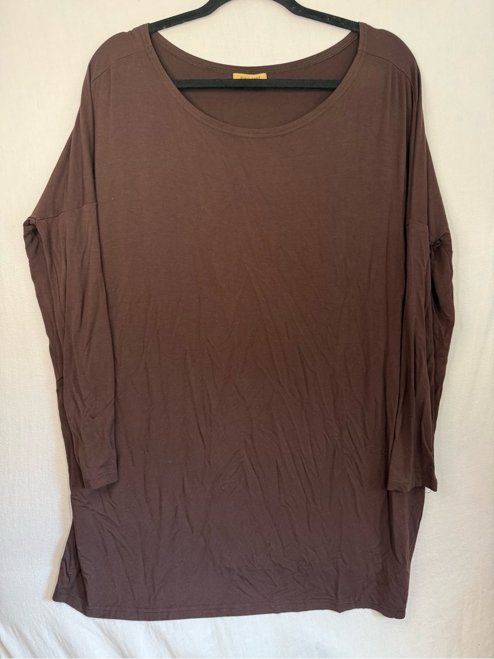 Piko 1988 Brown Scoop Neck Long Sleeve Top Size M